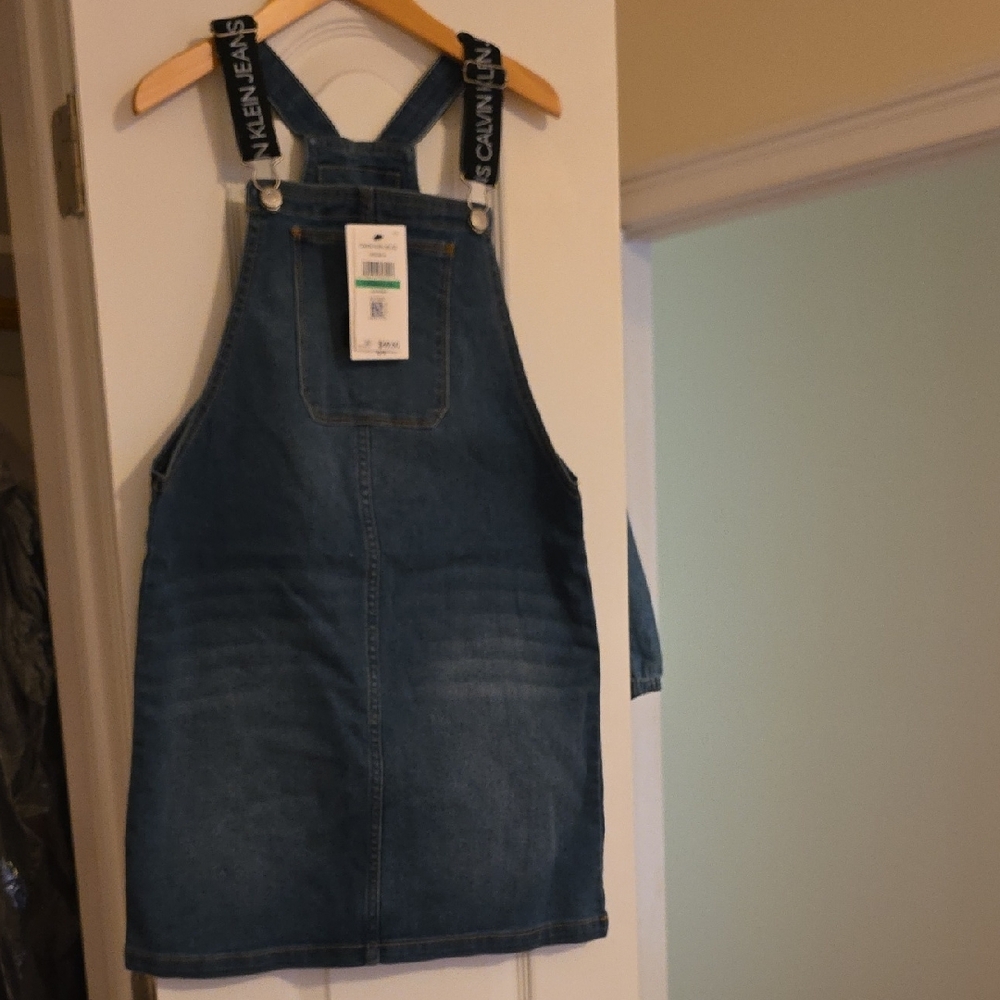 Calvin Klein Denim Overall Casual Dress